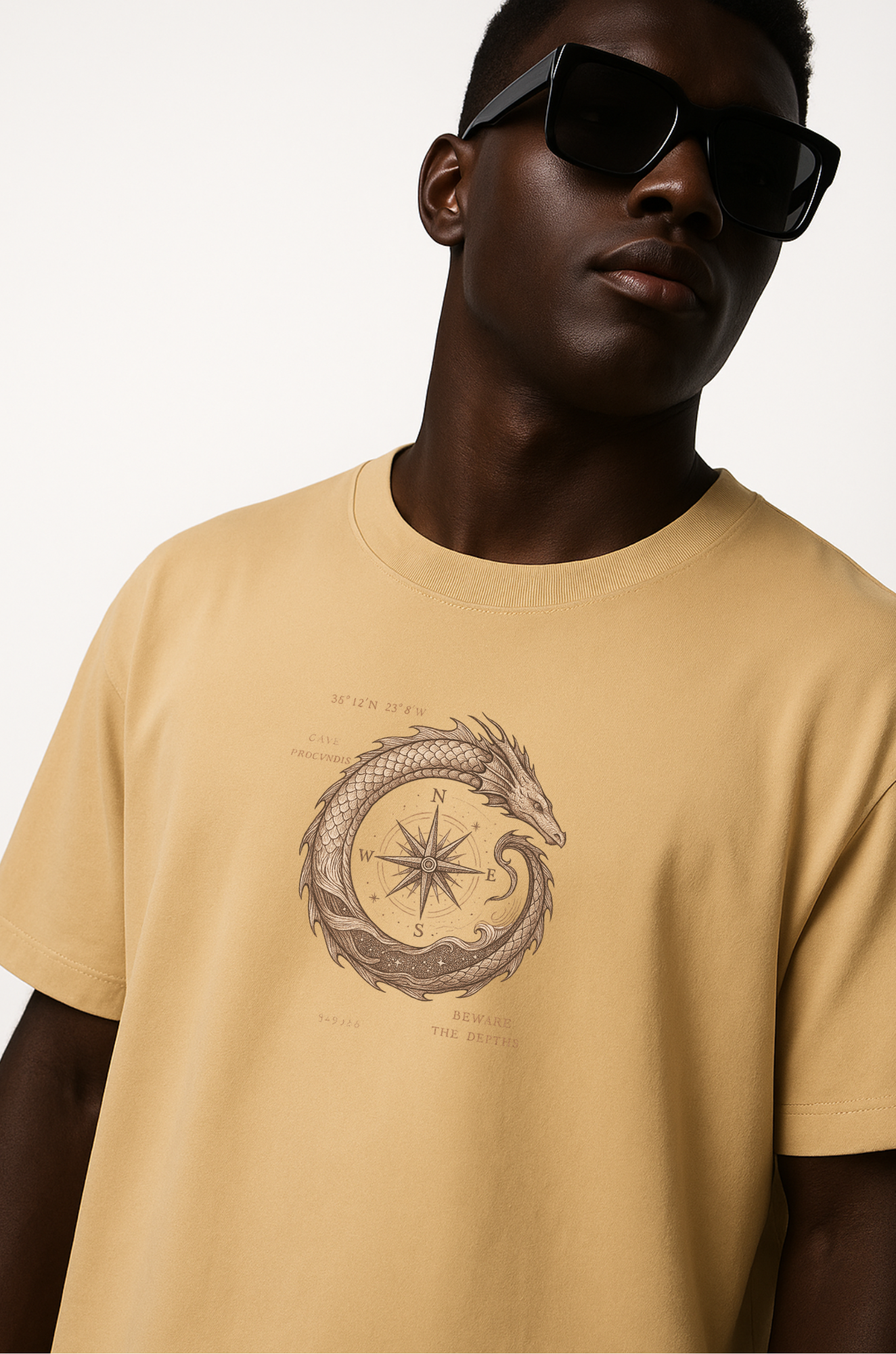 SeaFizz Beige Oversized T-Shirt