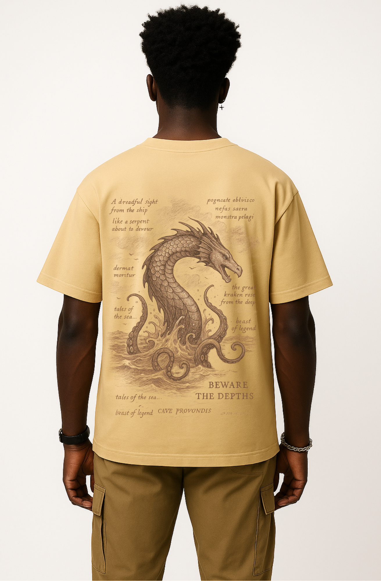 SeaFizz Beige Oversized T-Shirt