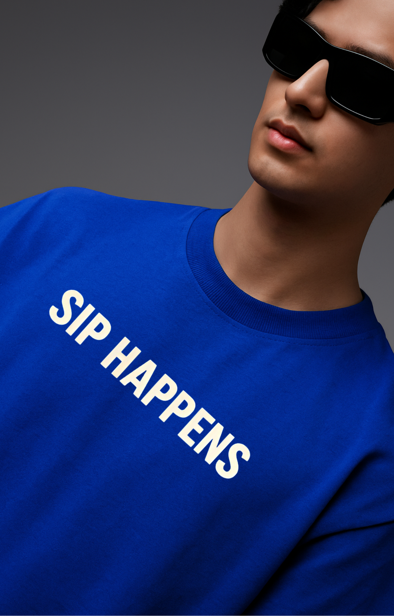 AzulFlow Royal Blue Oversized T-shirt