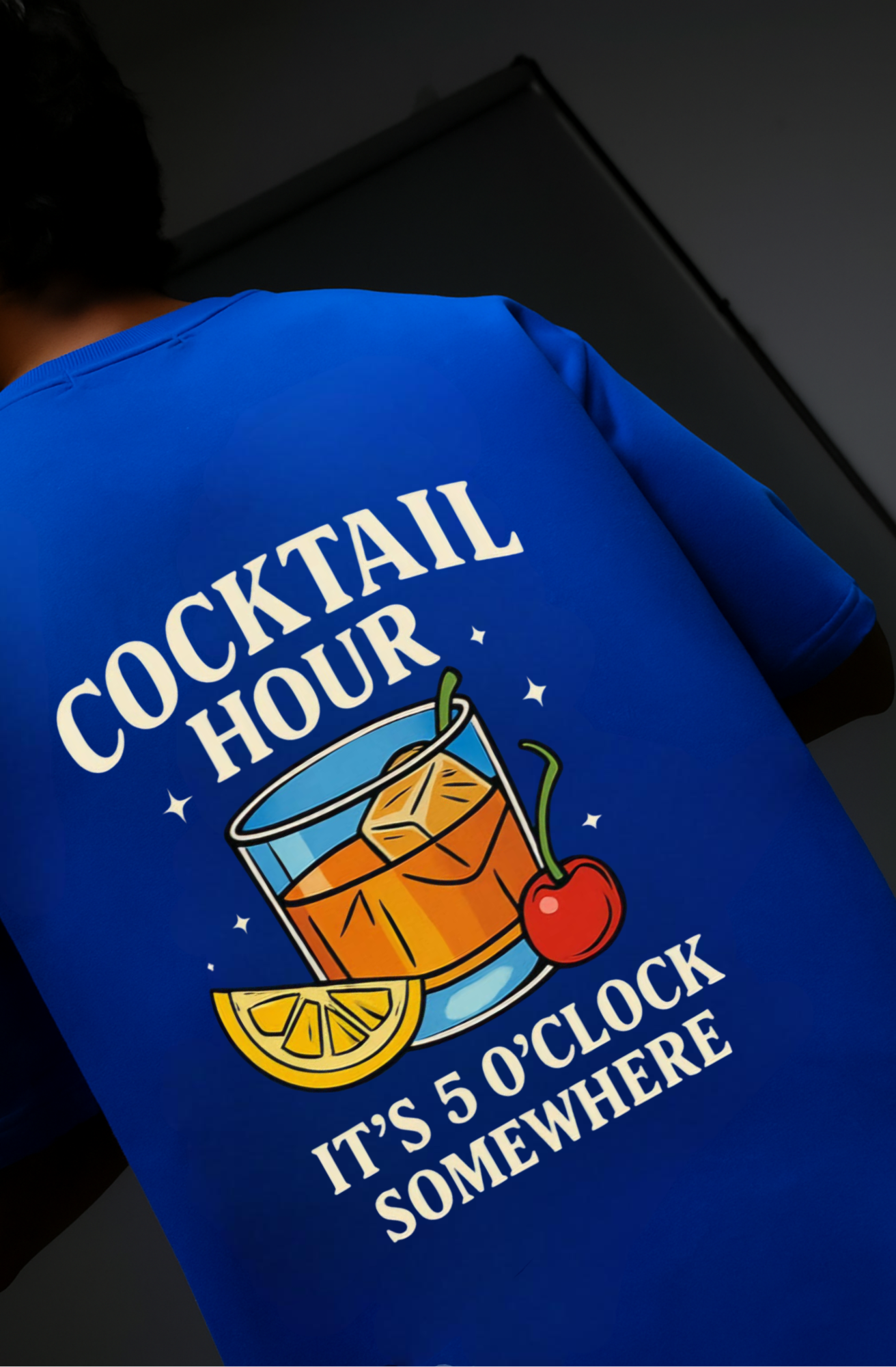 AzulFlow Royal Blue Oversized T-shirt