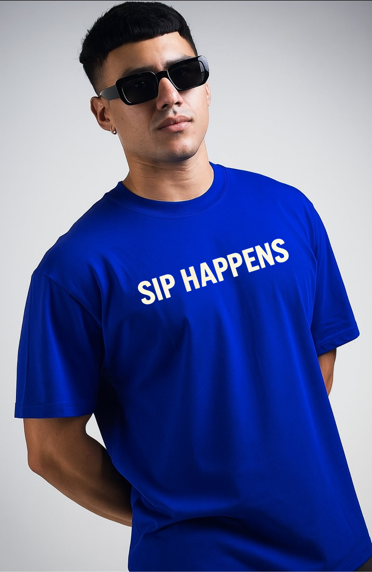AzulFlow Royal Blue Oversized T-shirt